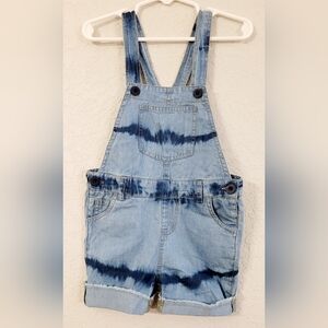 Tie-Dye Light Blue Denim Kids Overalls